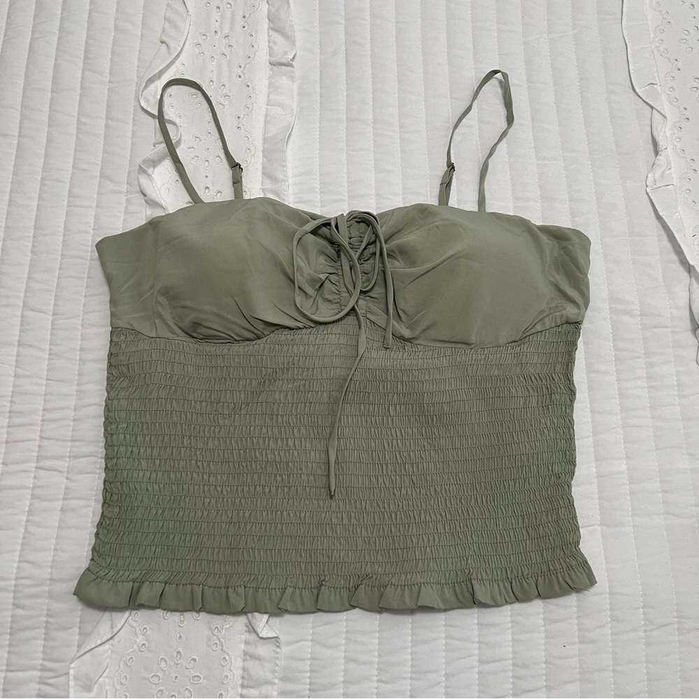 Guess Leandra tie strap top • size XL